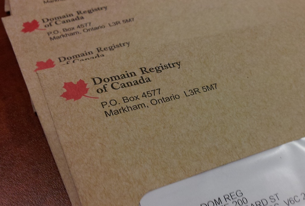 Letters from DROC (Domain Registry of Canada)